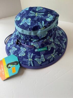 Sunday Afternoons Kids Navy/Purple/Teal Butterfly Sun Bucket Hat